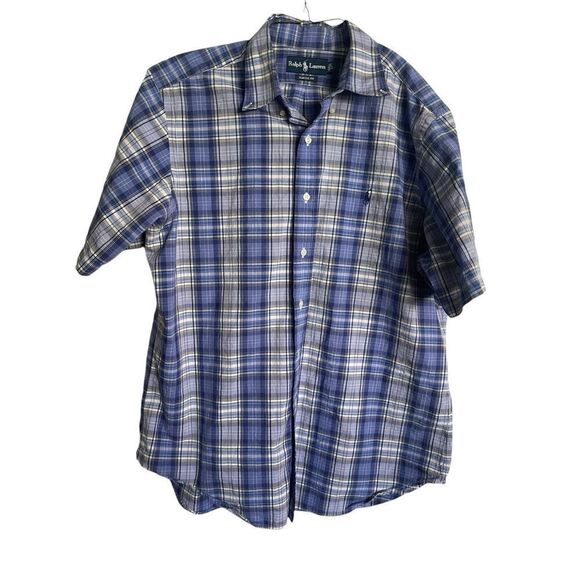 Ralph Lauren Mens Multicolor Cotton Classic Fit Short Sleeve Shirt Size Large - Picture 7 of 10